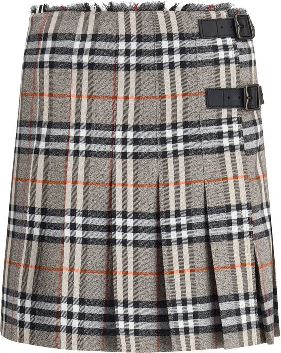 Burberryning kulrang jun mini yubkasi