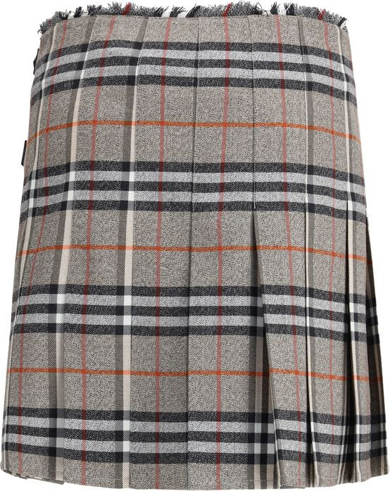 Burberryning kulrang jun mini yubkasi