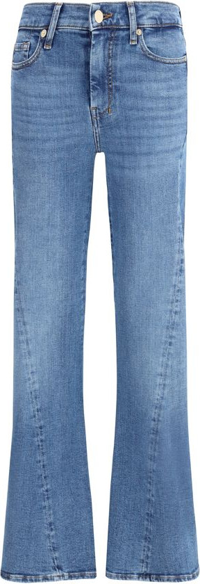 Blue Cotton Flared Jeans 7FOR