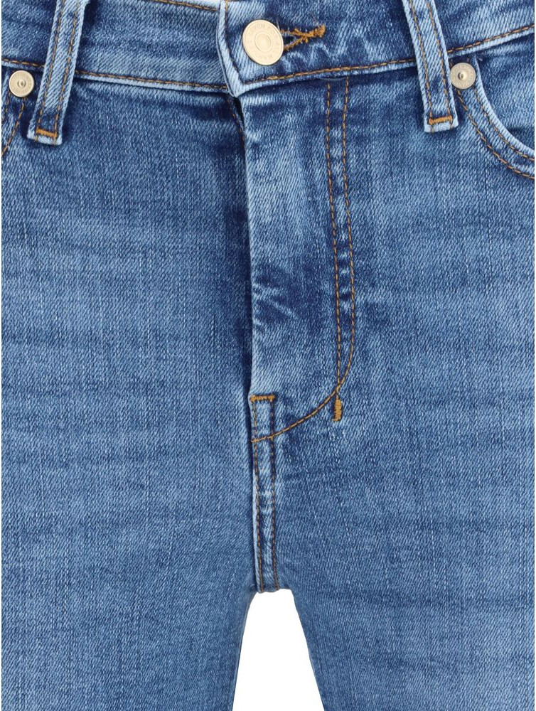 Blue Cotton Flared Jeans 7FOR