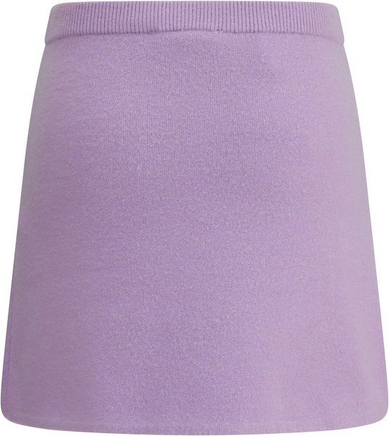 Purple Viscose Mini Skirt
