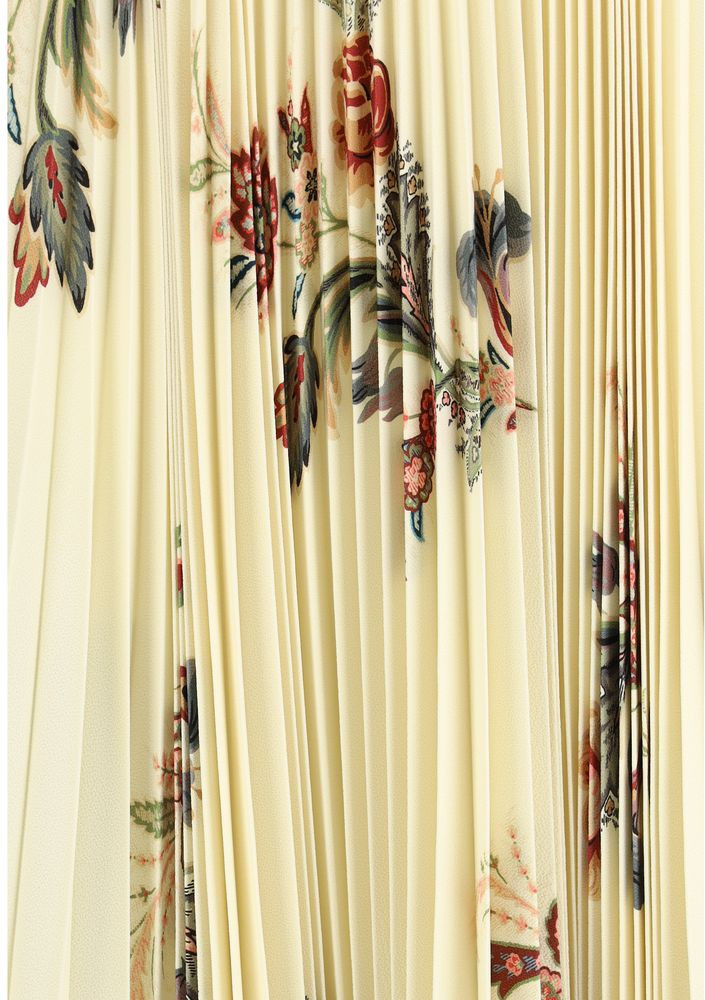 Желтая юбка миди из полиэстера Etro