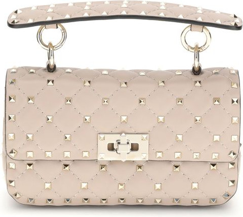 Valentino Garavani Small Leather Rockstud Spike sumkasi
