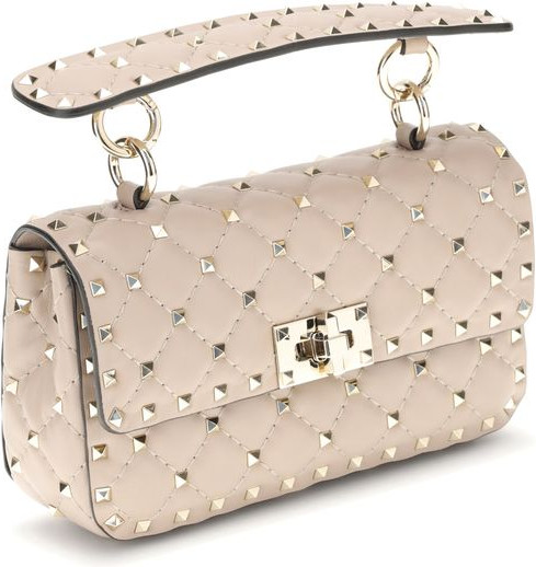 Valentino Garavani Small Leather Rockstud Spike sumkasi