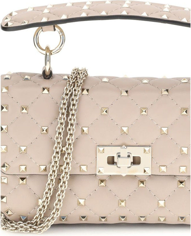 Valentino Garavani Small Leather Rockstud Spike sumkasi
