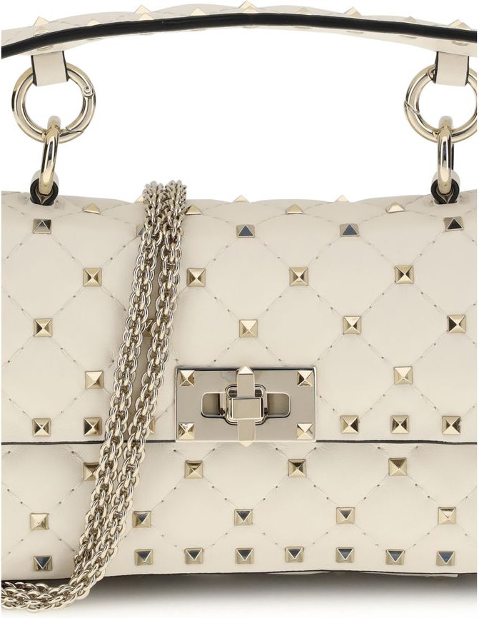 Valentino Garavani Small Leather Rockstud Spike qo'l sumkasi