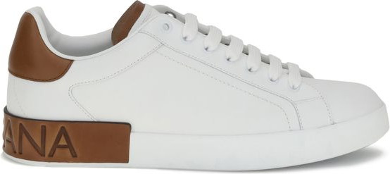 Белые кроссовки Dolce & Gabbana из телячьей кожи Bos Taurus с низким верхом
