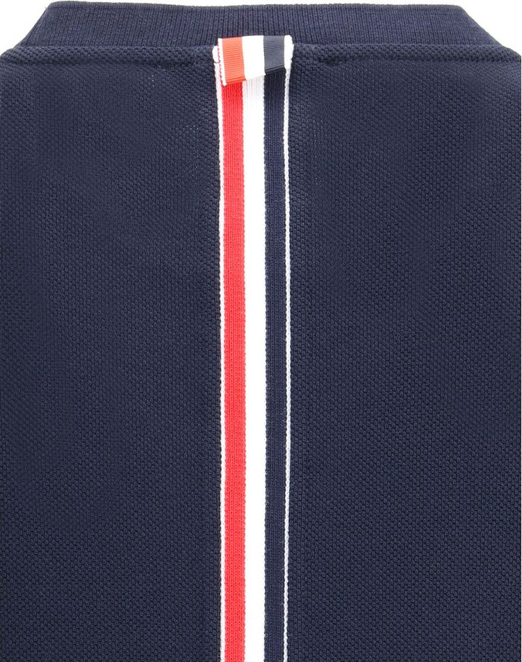 Синяя хлопковая футболка Thom Browne