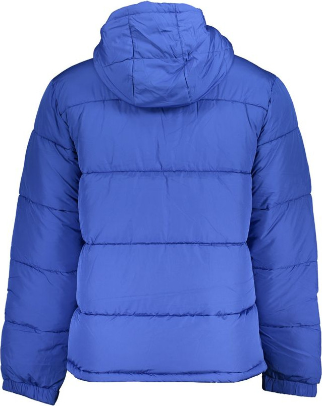 Blue Polyester Men Jacket