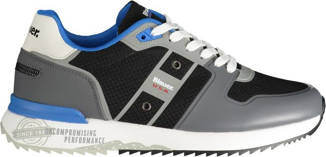 Gray Polyester Sneaker Blauer