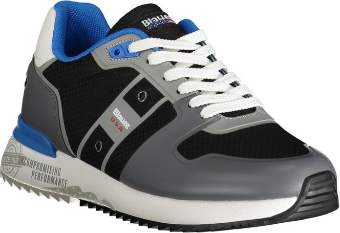 Gray Polyester Sneaker Blauer