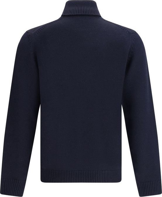 Blue Merino Wool Turtleneck ROBERTO COLLINA