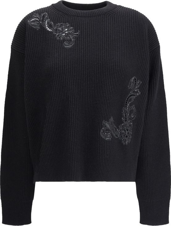 Sweatshirt Versace Black Fleece Wool