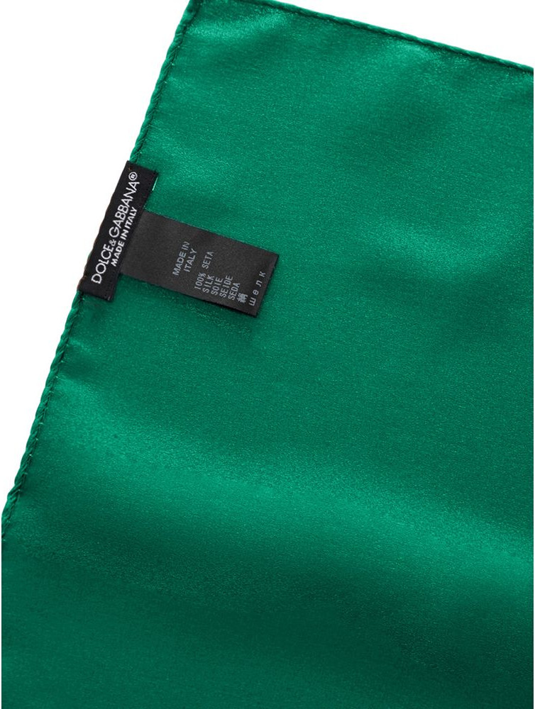 Pocket Square Dolce & Gabbana Green Silk