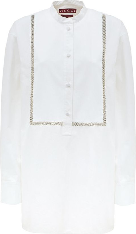 White Cotton Blouse Gucci