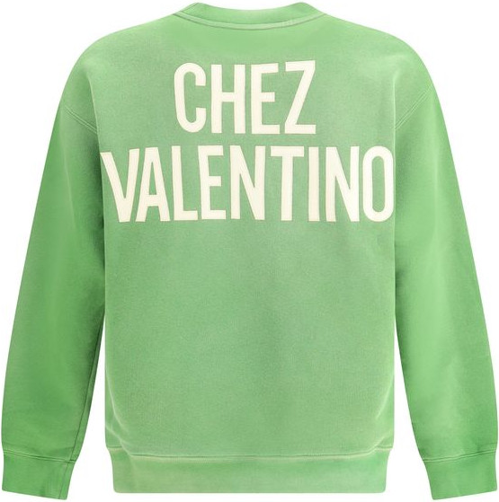 Sweatshirt Valentino Green Cotton Sweatshirt