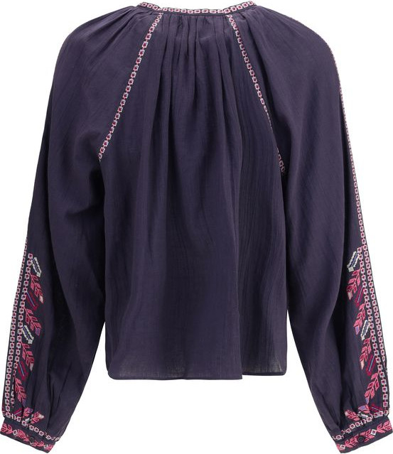 Рубашка Etoile Isabel Marant синяя хлопковая