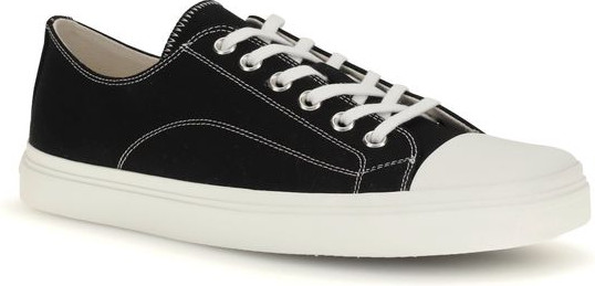 Moschino Black Cotton Low Top Sneakers