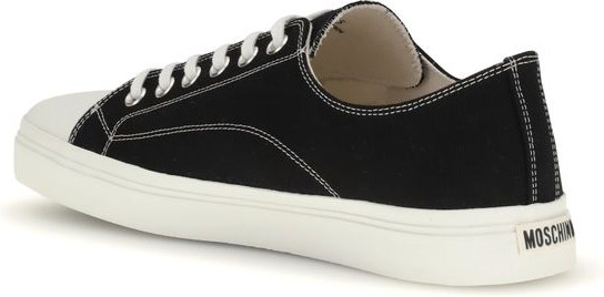Moschino Black Cotton Low Top Sneakers