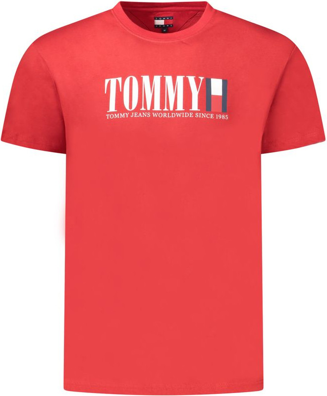 Red Cotton Men T-Shirt Tommy Hilfiger