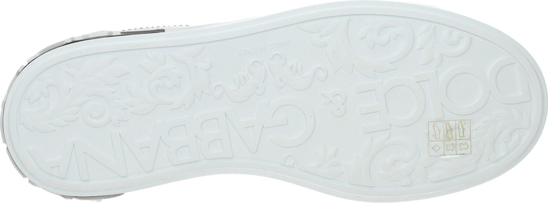White Leather Low Top Sneakers by Dolce & Gabbana