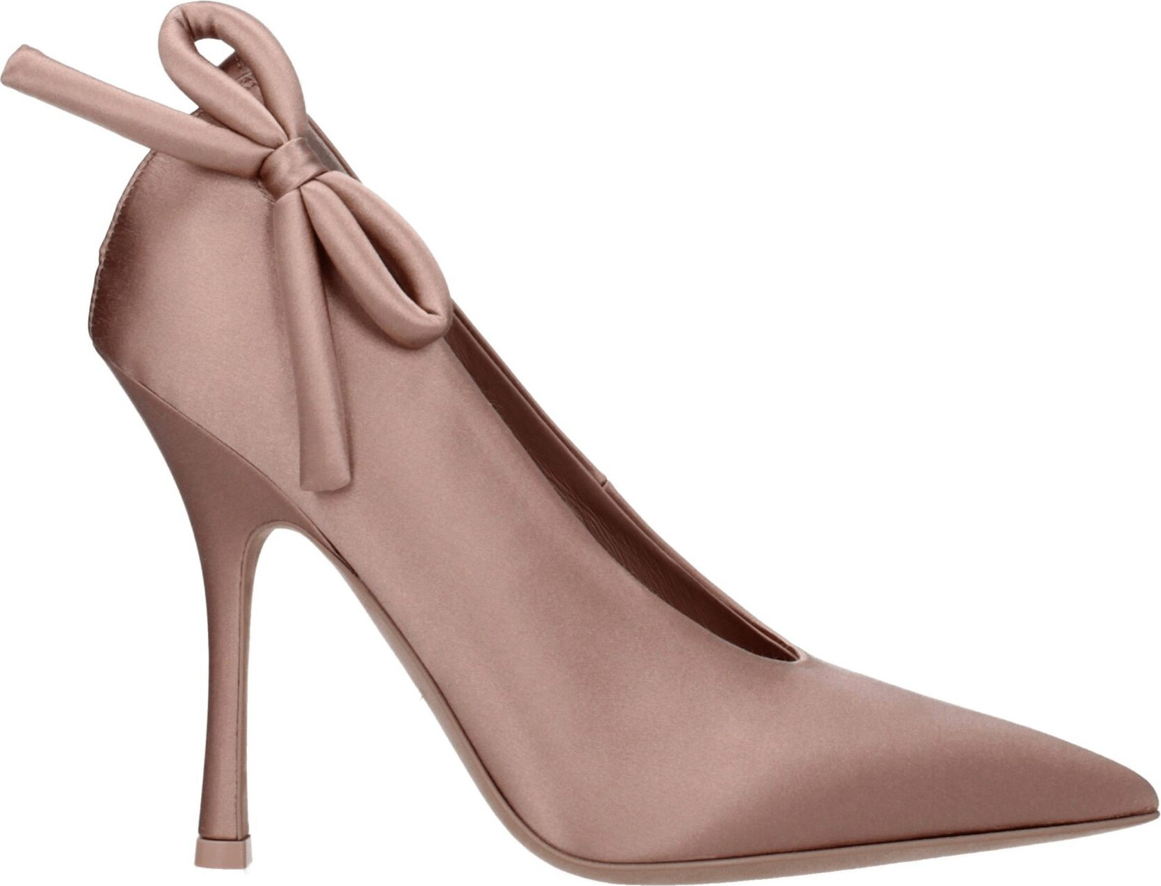 Розовые атласные туфли на высоком каблуке Valentino Garavani