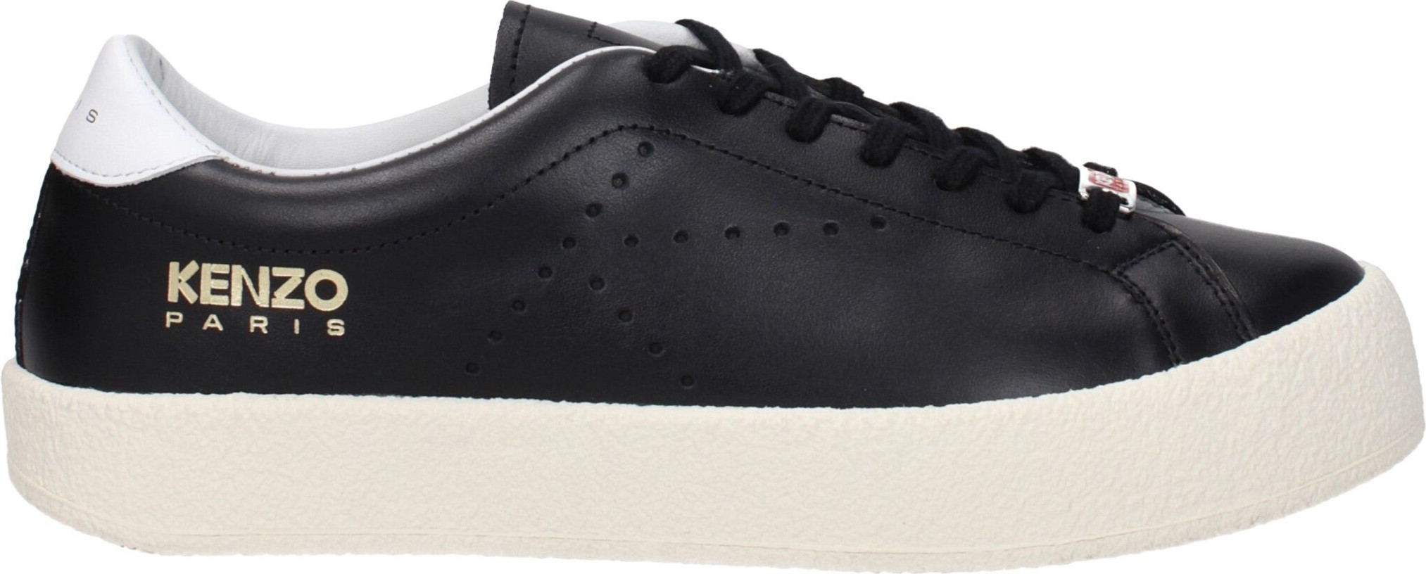 Black Leather Low Top Sneakers