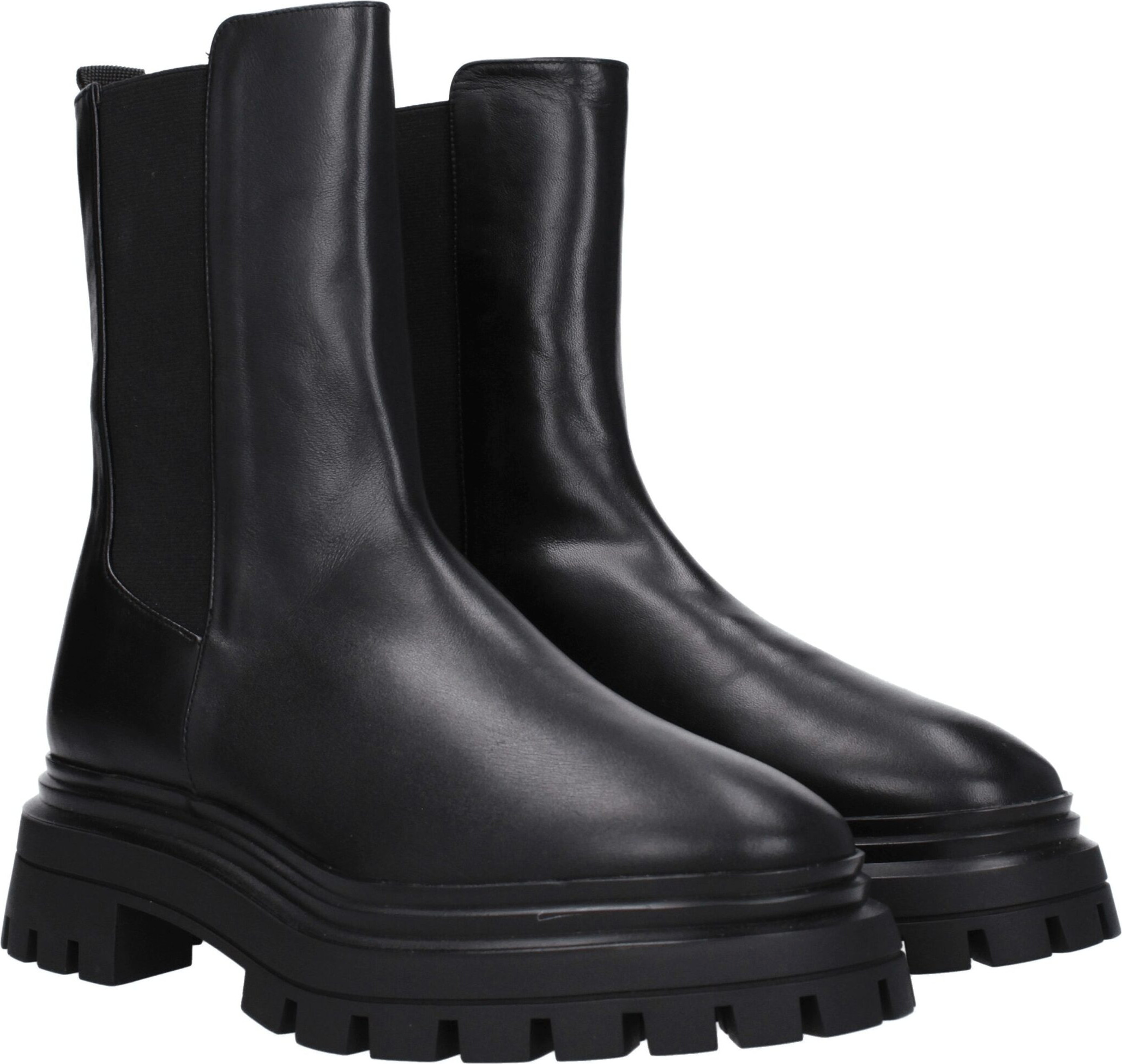 Black Leather Ankle Boots by Stuart Weitzman
