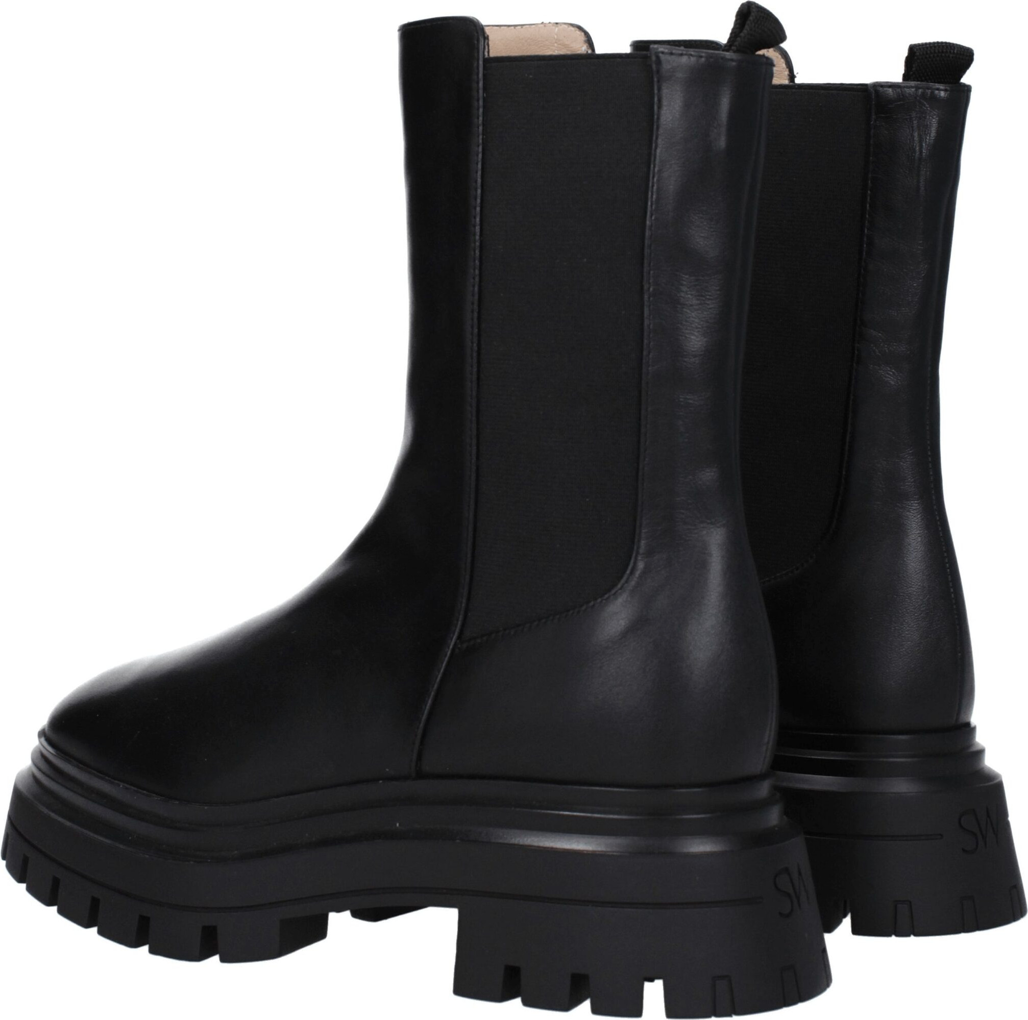 Black Leather Ankle Boots by Stuart Weitzman