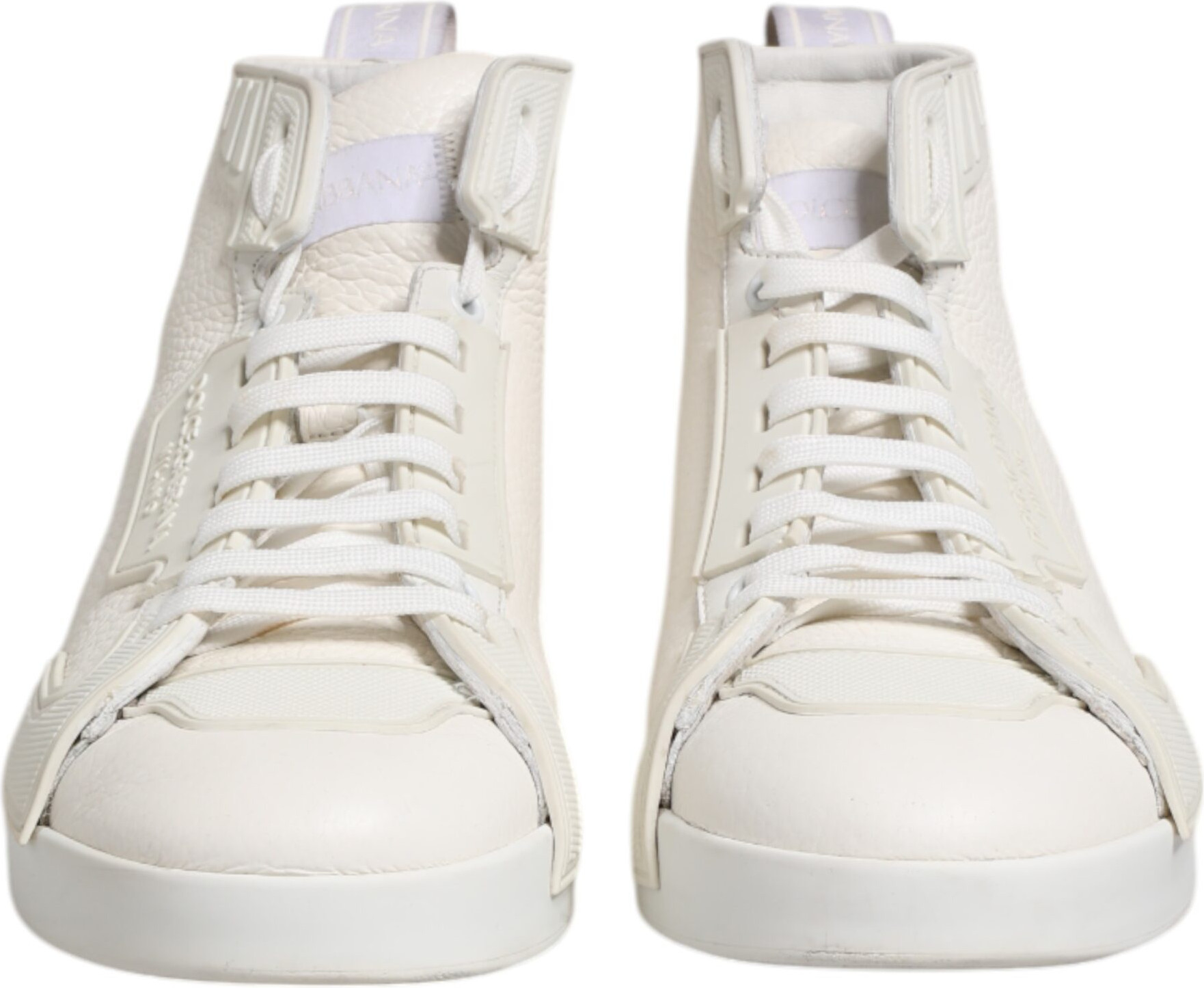 White Leather Mid Top Sneakers Shoes Dolce & Gabbana