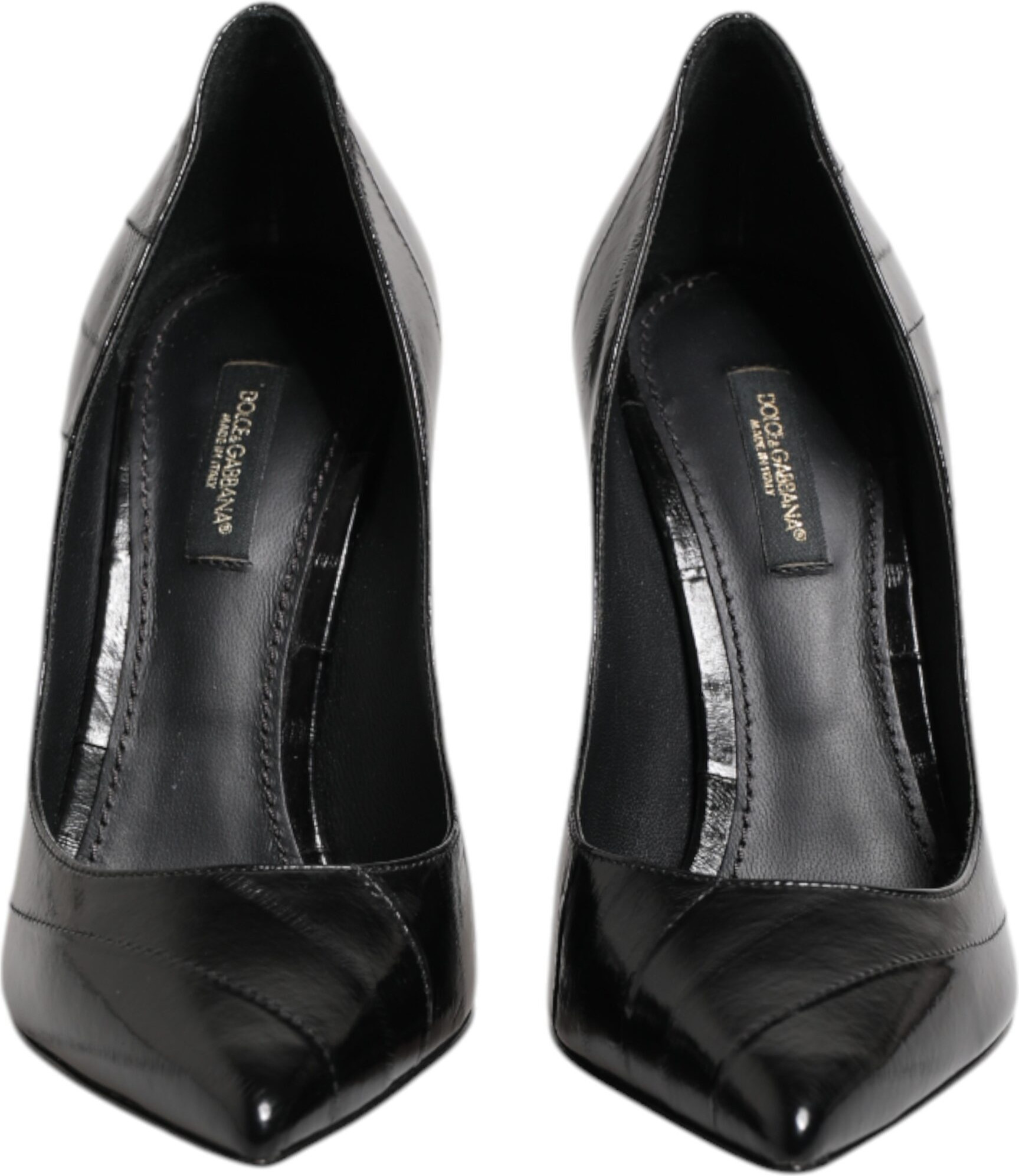 Shoes Dolce & Gabbana Black Leather Stiletto High Heels Pumps