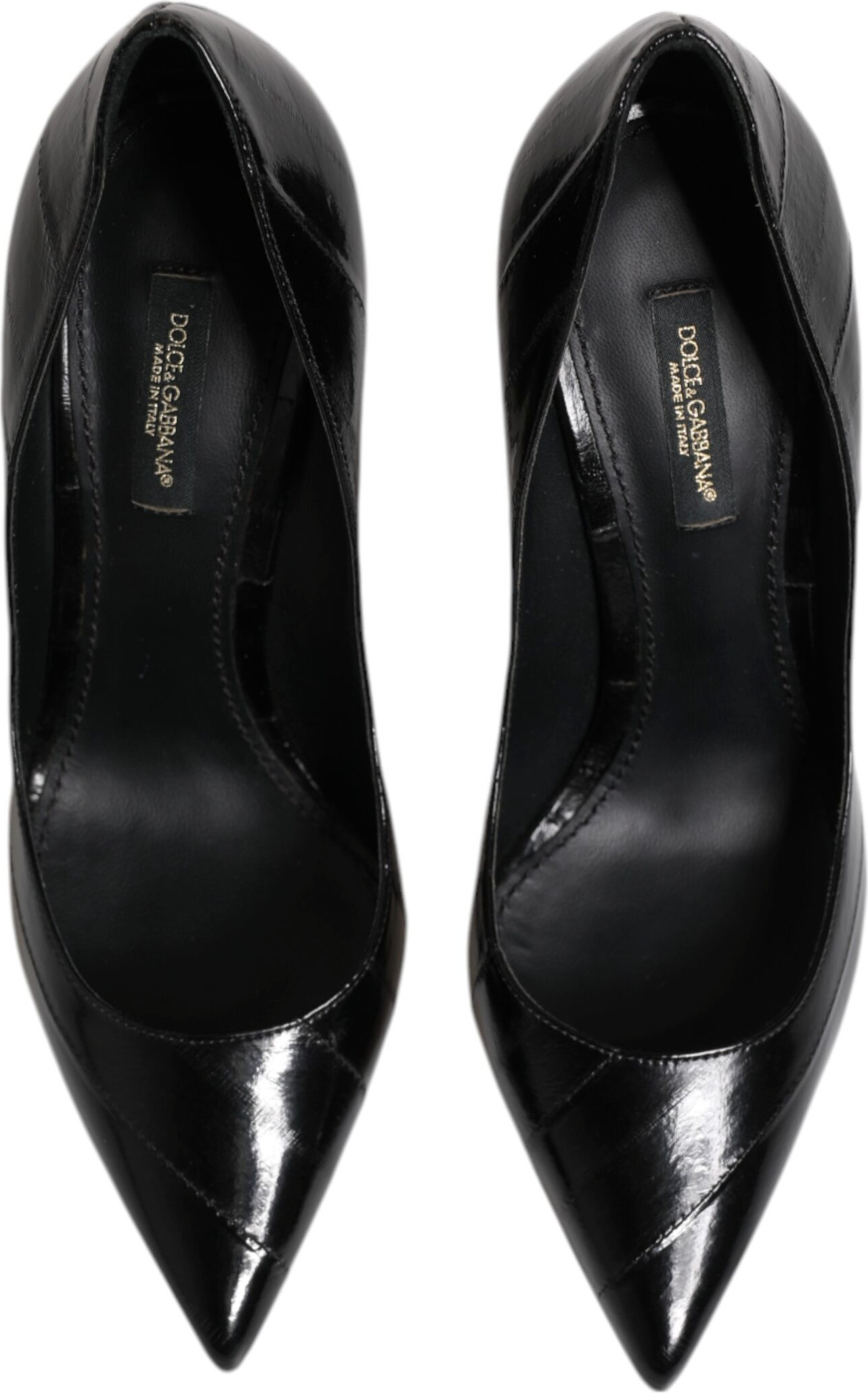 Shoes Dolce & Gabbana Black Leather Stiletto High Heels Pumps