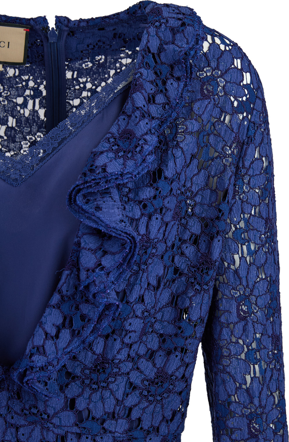 Платье Gucci Blu из вискозы и хлопка средней длины