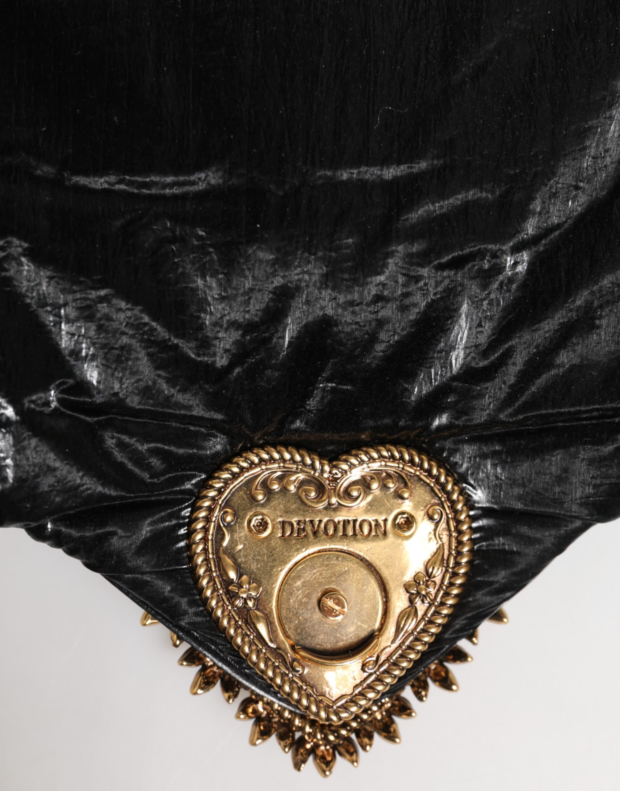 Bag Dolce & Gabbana Black Quilted Nylon Devotion Satchel Chain Strap Bag