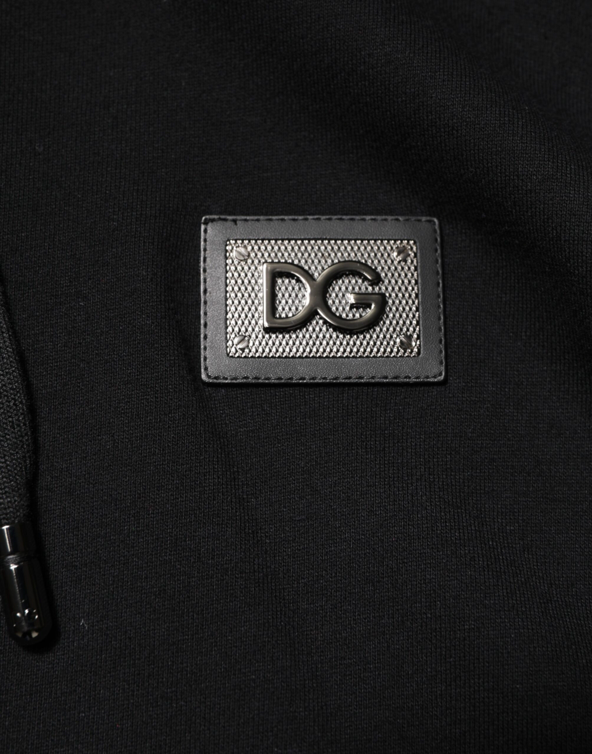 Dolce & Gabbana Qora Paxta Ramkali Kardigan Sviter