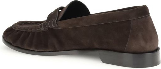 Qora teri Bos Taurus Slip-On Loaferlar Saint Laurent