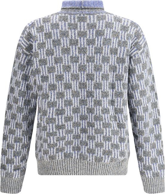 Light Blue Cotton Turtleneck Giorgio Armani