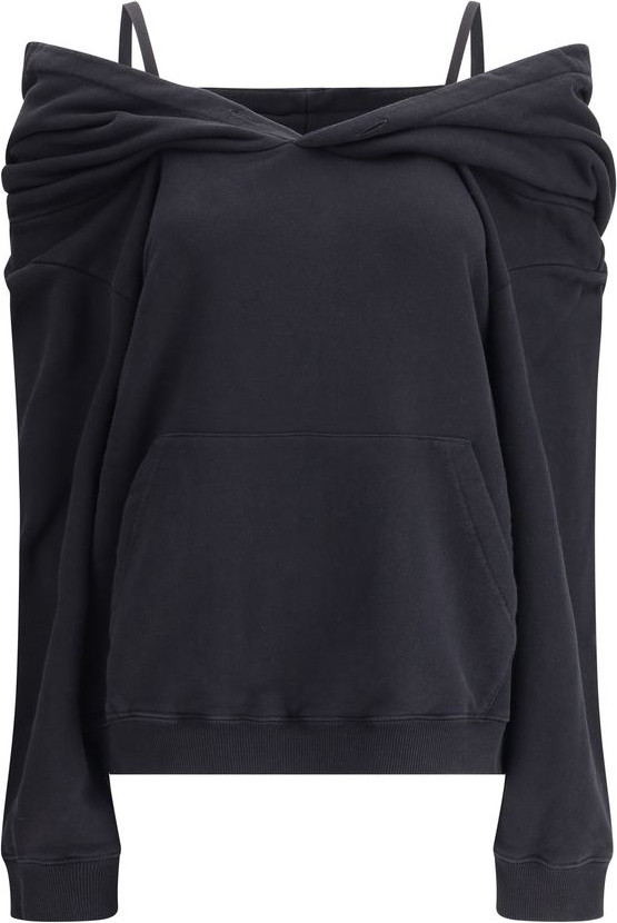MM6 Black Cotton Sweatshirt