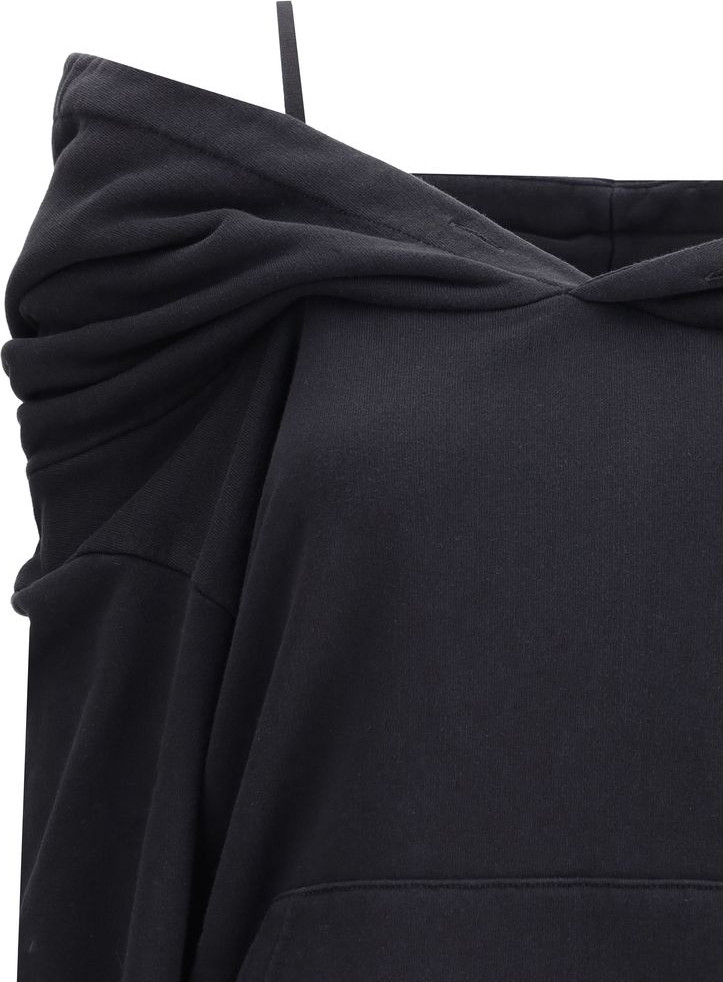 MM6 Black Cotton Sweatshirt