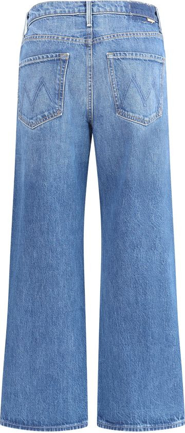 Синие джинсы Mother Denim укороченные хлопковые