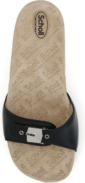 Balenciaga Black Calf Leather Bos Taurus Stiletto Heel Sandals