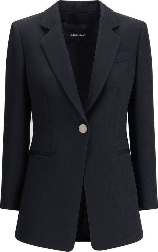Black Polyester Blazer