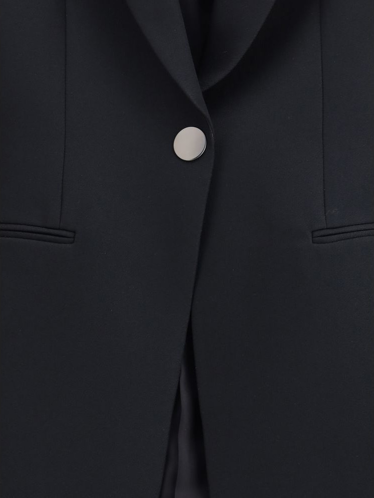 Black Polyester Blazer