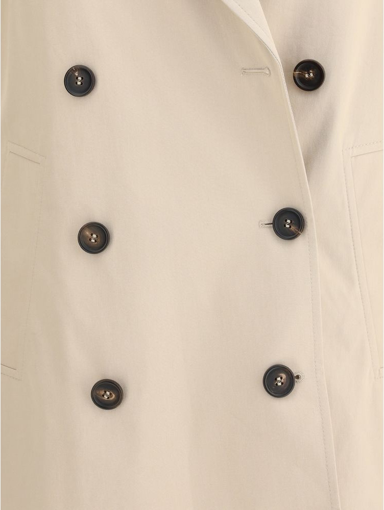 Coat Brunello Cucinelli Beige Cotton