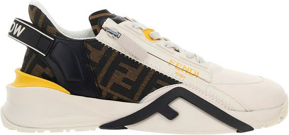 Athletic Sneakers White Calf Leather Bos Taurus
