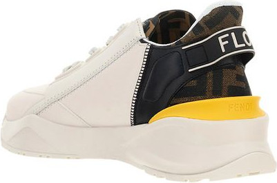 Athletic Sneakers White Calf Leather Bos Taurus