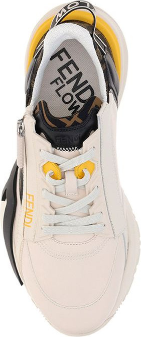 Athletic Sneakers White Calf Leather Bos Taurus