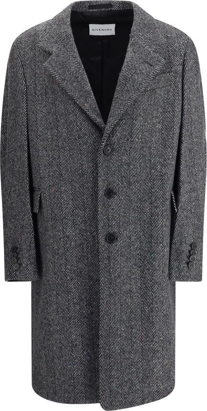 Gray Wool Coat Givenchy