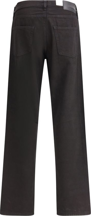 Black Cotton Relaxed Fit Jeans Sunflower