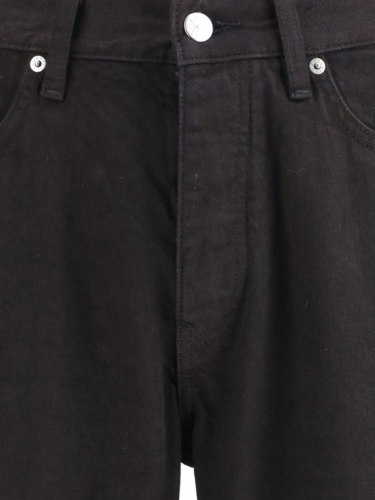 Black Cotton Relaxed Fit Jeans Sunflower
